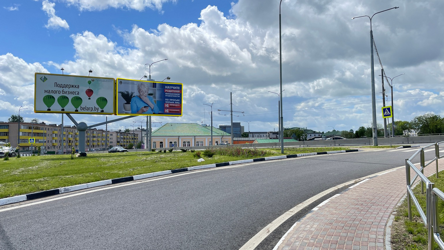 Витебск, Въезд на Полоцкий путепровод с ул. Космонавтов сторона В1. Изображение 0.